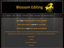 Tablet Screenshot of blossomediting.com